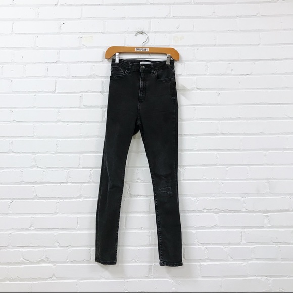 ZARA charcoal skinny jeans high rise